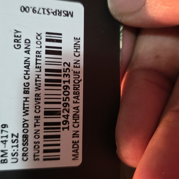 Badgley Mischka Gray Mini Bag with Black Accents - Picture 9 of 9